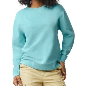 Comfort Colors Unisex Cotton (20% Poly) Crewneck Sweatshirt Aqua Sweatershirt
